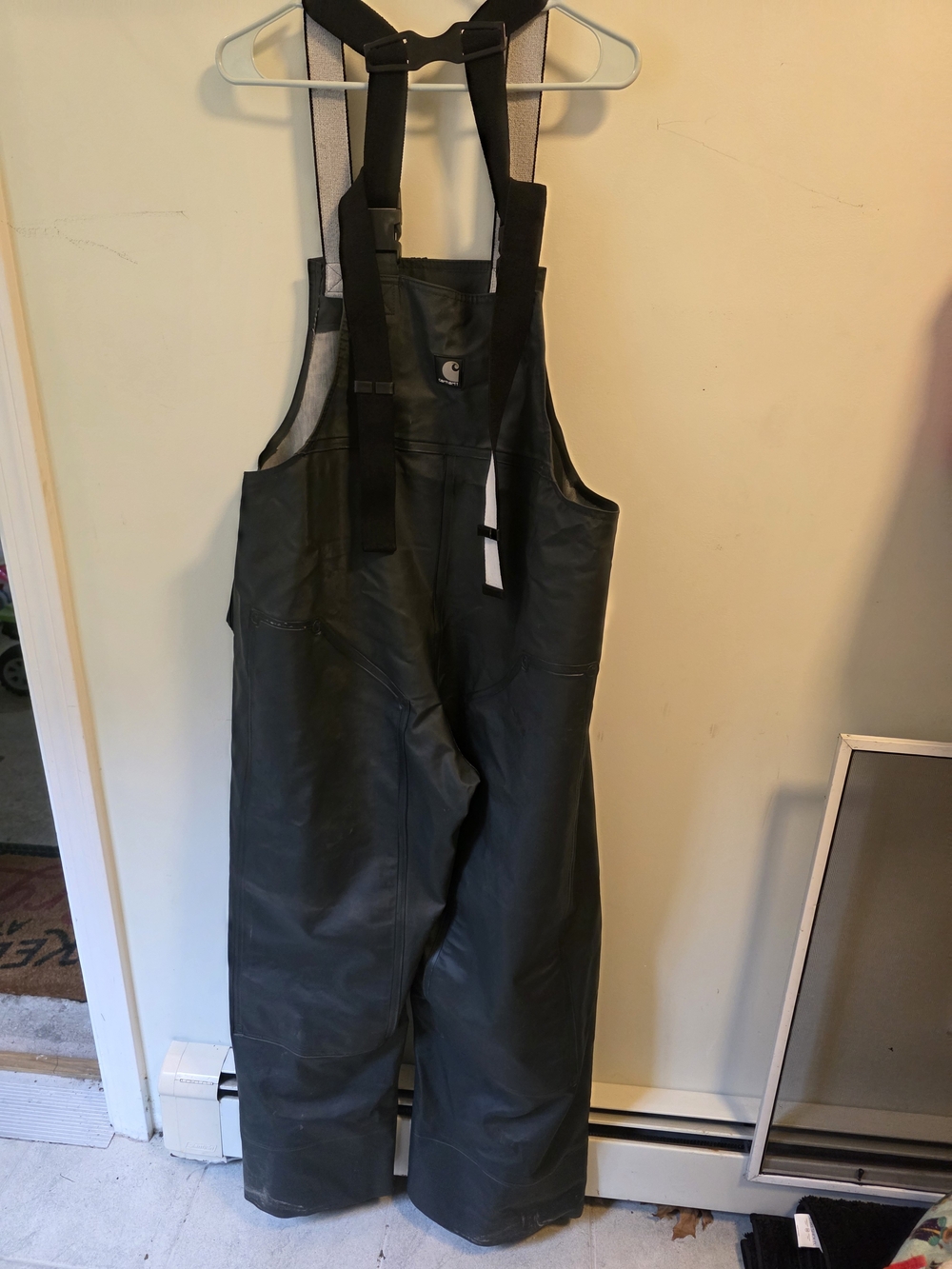 Carhartt Black Waterproof Bib Pants with Adjustable Straps